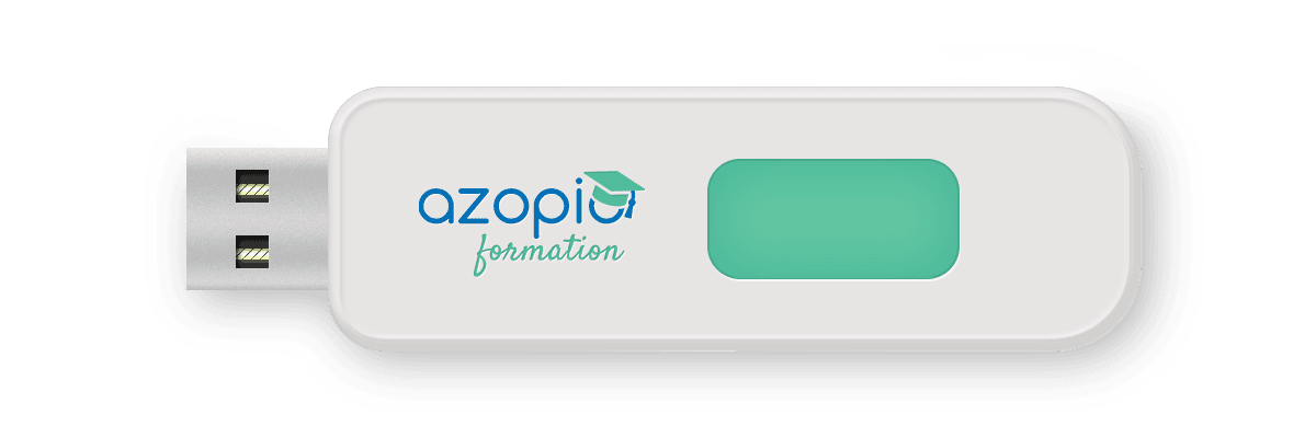 Azopio fournie une clef USB avec les templates ou modèles-types utiles dans le poste d’Office Manager pour vous simplifier la vie !